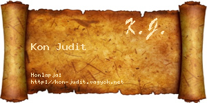 Kon Judit névjegykártya